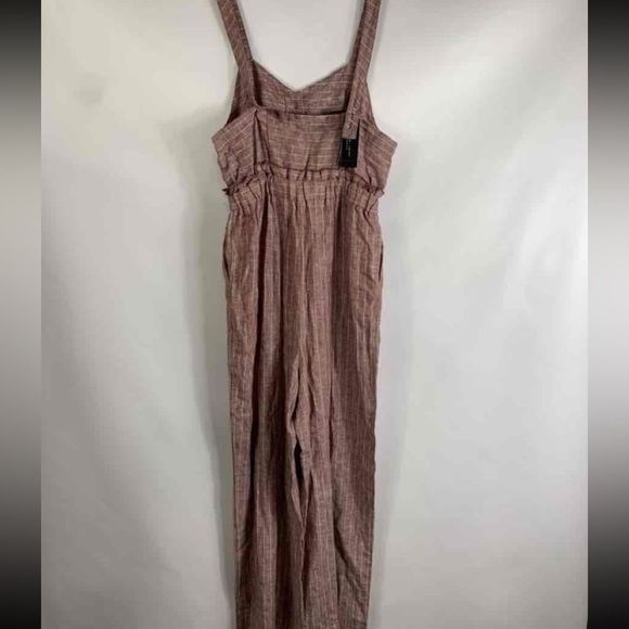 NWT Romeo +Juliet Couture Linen Blend Jumpsuit - Picture 6 of 9